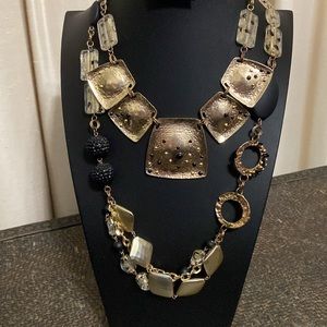 TWO Necklaces + Earrings